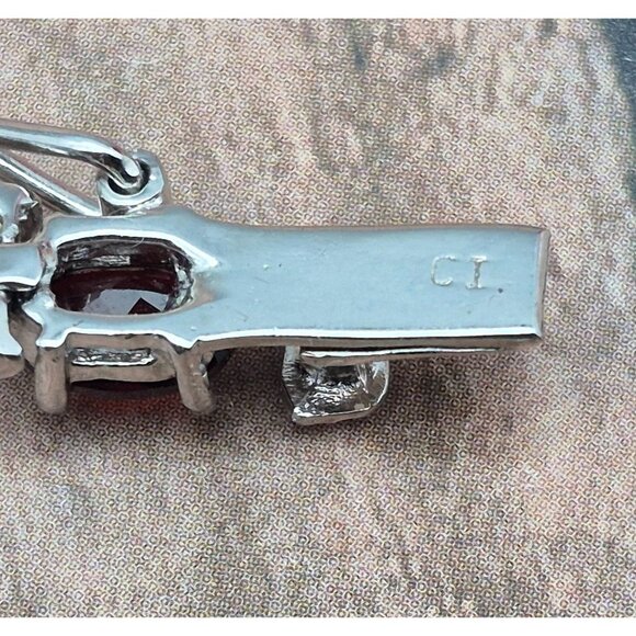 925 Sterling Silver Gemstone Tennis Bracelet Garnet, Amethyst, Citrine, Peridot - Picture 11 of 12